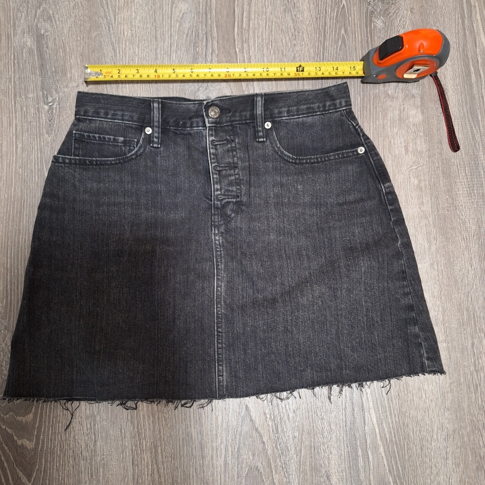 Uniqlo Washed Black Denim Skirt | Size US 10 | Like New